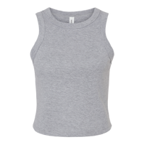 Bella + Canvas Women's Micro Rib Racer Tank, Athletic Heather, Front view