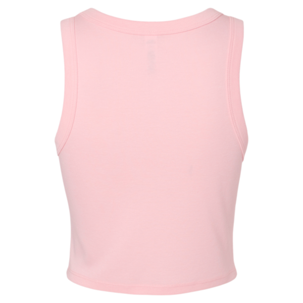 Bella + Canvas Women's Micro Rib Racer Tank, Solid Pink Blend, Back view