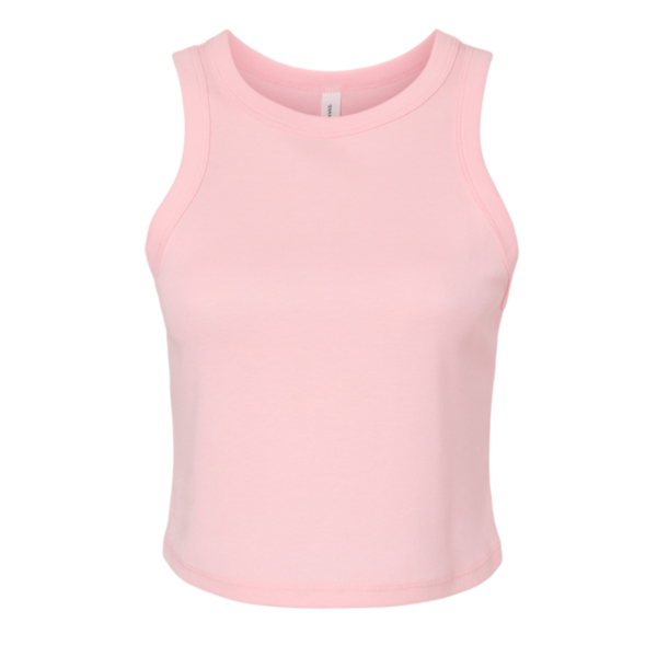 Bella + Canvas Women's Micro Rib Racer Tank, Solid Pink Blend, Front view