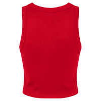 Bella + Canvas Women's Micro Rib Racer Tank, Solid Red Blend, Back view