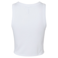 Bella + Canvas Women's Micro Rib Racer Tank, Solid White Blend, Back view