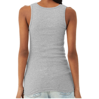 Bella + Canvas Women's Micro Rib Tank, Athletic Heather, Back view