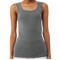 Bella + Canvas Women's Micro Rib Tank, Deep Heather, Front view