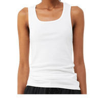 Bella + Canvas Women's Micro Rib Tank, Solid White Blend, Front view