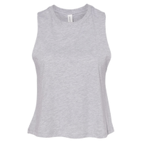 Bella + Canvas Women's Racerback Crop Tank, Athletic Heather, Front view
