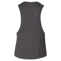 Bella + Canvas Women's Racerback Crop Tank, Dark Grey Heather, Back view