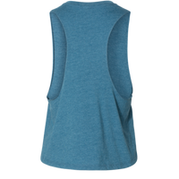 Bella + Canvas Women's Racerback Crop Tank, Heather Deep Teal, Back view