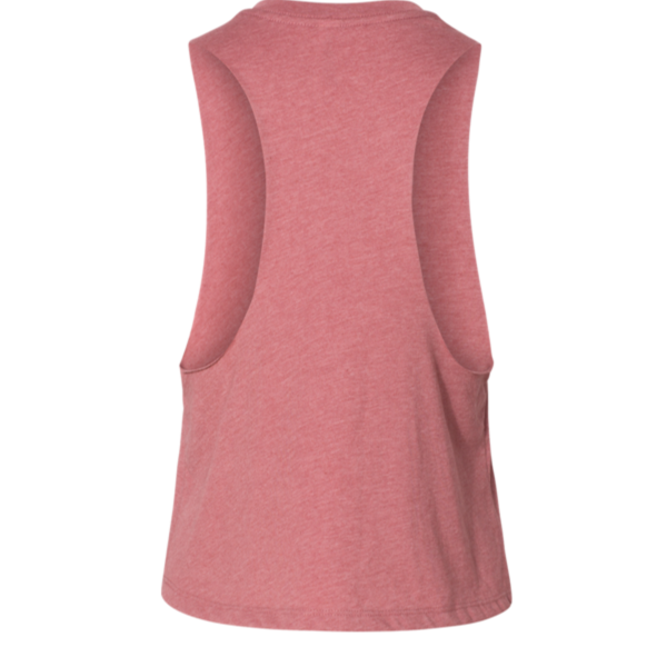 Bella + Canvas Women's Racerback Crop Tank, Heather Mauve, Back view