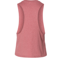 Bella + Canvas Women's Racerback Crop Tank, Heather Mauve, Back view