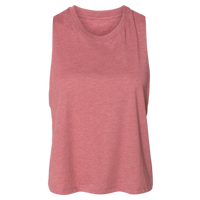 Bella + Canvas Women's Racerback Crop Tank, Heather Mauve, Front view