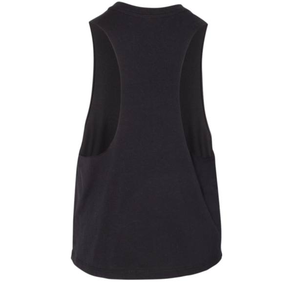 Bella + Canvas Women's Racerback Crop Tank, Solid Black Blend, Back view