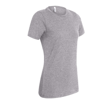 Bella + Canvas Women’s Relaxed Fit Heather CVC Tee, Athletic Heather, Right Sleeve view