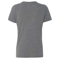 Bella + Canvas Women’s Relaxed Fit Heather CVC Tee, Deep Heather, Back view
