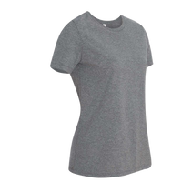 Bella + Canvas Women’s Relaxed Fit Heather CVC Tee, Deep Heather, Right Sleeve view