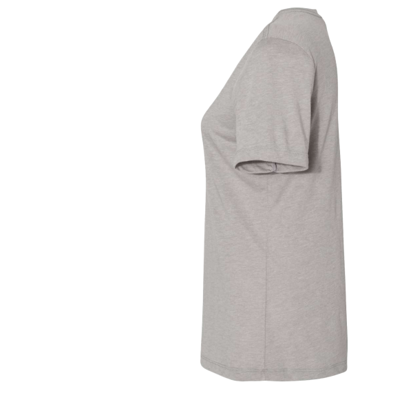Bella + Canvas Women’s Relaxed Fit Triblend Tee, Athletic Grey Triblend, Left Sleeve view