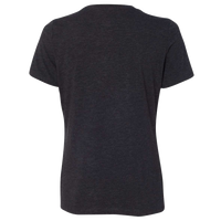 Bella + Canvas Women’s Relaxed Fit Triblend Tee, Charcoal Black Triblend, Back view
