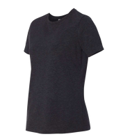 Bella + Canvas Women’s Relaxed Fit Triblend Tee, Charcoal Black Triblend, Left Sleeve view