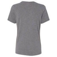 Bella + Canvas Women’s Relaxed Fit Triblend Tee, Grey Triblend, Back view