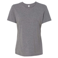 Bella + Canvas Women’s Relaxed Fit Triblend Tee, Grey Triblend, Front view