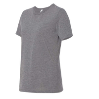 Bella + Canvas Women’s Relaxed Fit Triblend Tee, Grey Triblend, Left Sleeve view
