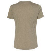 Bella + Canvas Women’s Relaxed Fit Triblend Tee, Olive Triblend, Back view