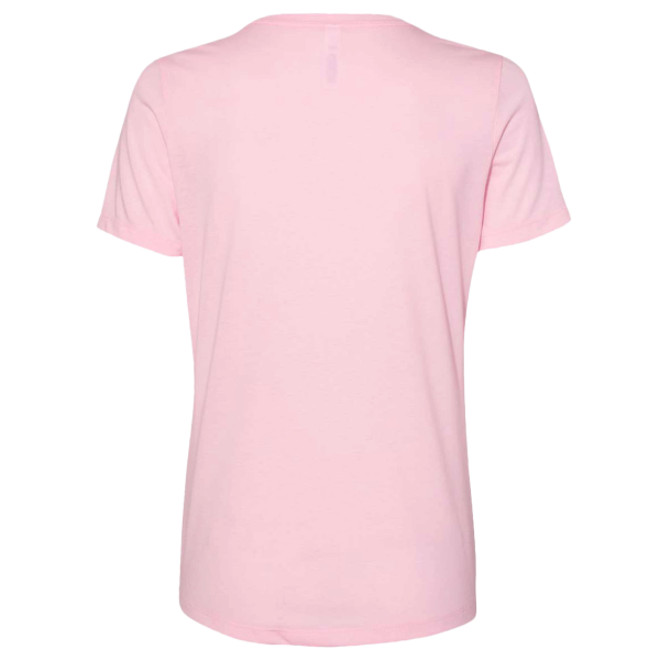 Bella + Canvas Women’s Relaxed Fit Triblend Tee, Pink Triblend, Back view