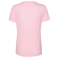 Bella + Canvas Women’s Relaxed Fit Triblend Tee, Pink Triblend, Back view