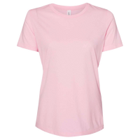Bella + Canvas Women’s Relaxed Fit Triblend Tee, Pink Triblend, Front view