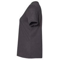 Bella + Canvas Women's Relaxed Heather CVC V-Neck Tee, Dark Grey Heather, Left Sleeve view