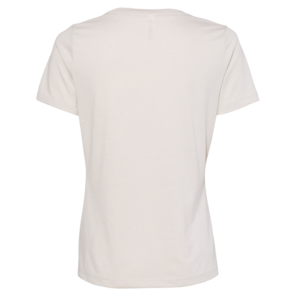 Bella + Canvas Women's Relaxed Heather CVC V-Neck Tee, Heather Dust, Back view