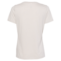 Bella + Canvas Women's Relaxed Heather CVC V-Neck Tee, Heather Dust, Back view
