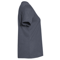 Bella + Canvas Women's Relaxed Heather CVC V-Neck Tee, Heather Navy, Right Sleeve view
