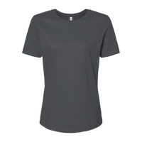 Bella + Canvas Women’s Relaxed Jersey Tee, Asphalt, Front view