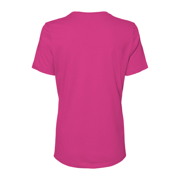Bella + Canvas Women’s Relaxed Jersey Tee, Berry, Back view