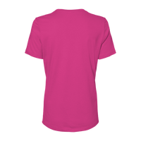 Bella + Canvas Women’s Relaxed Jersey Tee, Berry, Back view