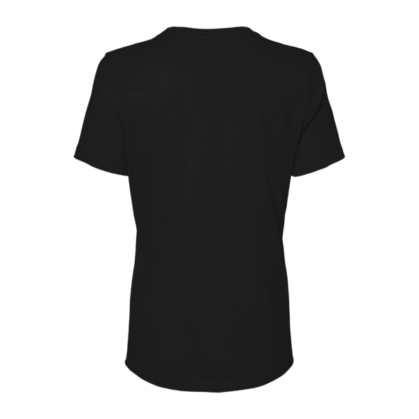 Bella + Canvas Women’s Relaxed Jersey Tee, Black, Back view