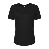 Bella + Canvas Women’s Relaxed Jersey Tee, Black, Front view