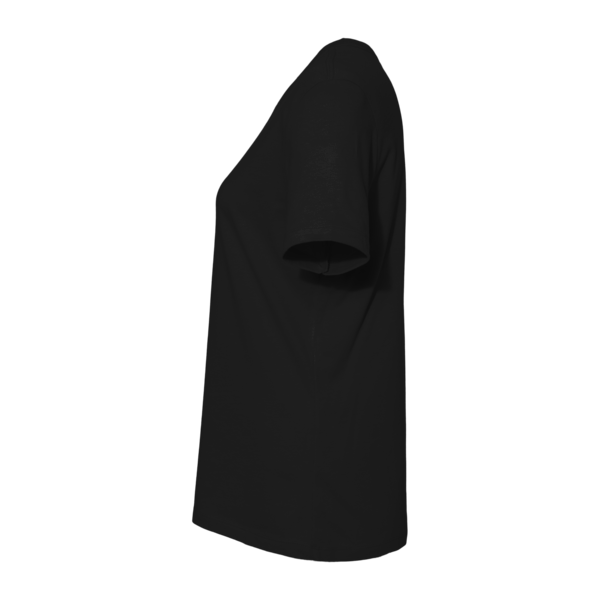 Bella + Canvas Women’s Relaxed Jersey Tee, Black, Left Sleeve view