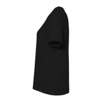 Bella + Canvas Women’s Relaxed Jersey Tee, Black, Left Sleeve view