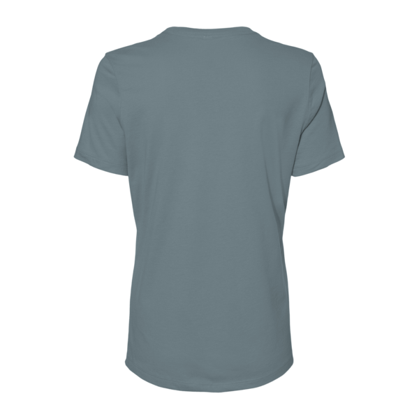 Bella + Canvas Women’s Relaxed Jersey Tee, Blue Storm, Back view