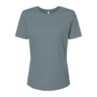 Bella + Canvas Women’s Relaxed Jersey Tee, Blue Storm, Front view