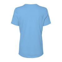 Bella + Canvas Women’s Relaxed Jersey Tee, Carolina Blue, Back view