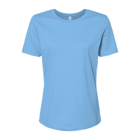 Bella + Canvas Women’s Relaxed Jersey Tee, Carolina Blue, Front view