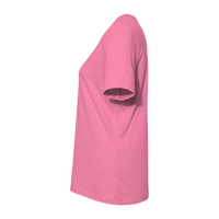 Bella + Canvas Women’s Relaxed Jersey Tee, Charity Pink, Left Sleeve view
