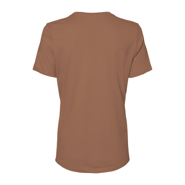 Bella + Canvas Women’s Relaxed Jersey Tee, Chestnut, Back view