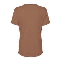 Bella + Canvas Women’s Relaxed Jersey Tee, Chestnut, Back view