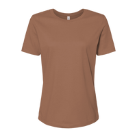 Bella + Canvas Women’s Relaxed Jersey Tee, Chestnut, Front view
