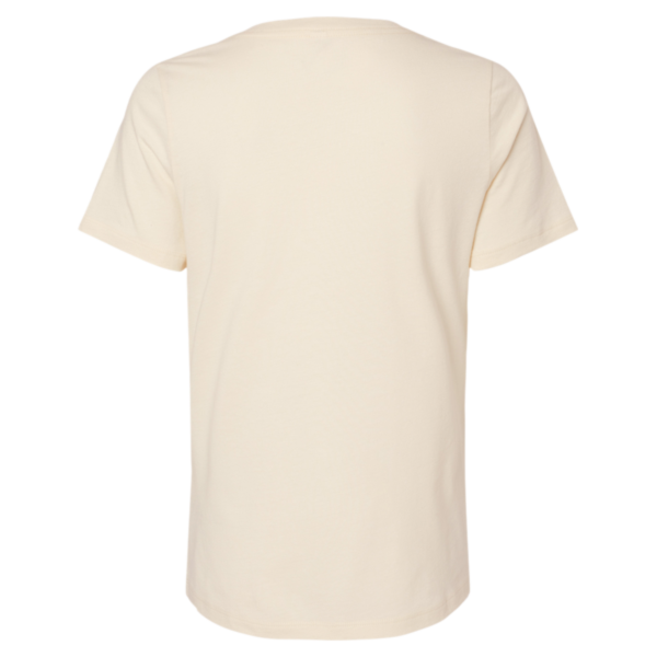 Bella + Canvas Women’s Relaxed Jersey V-Neck Tee, Natural, Back view