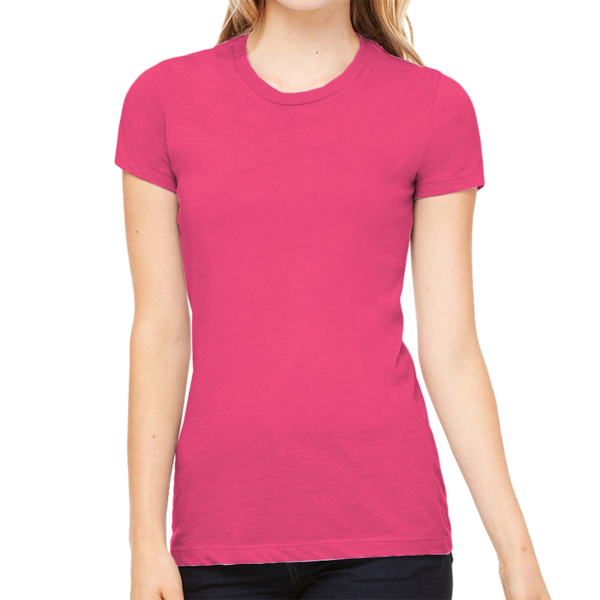 Bella + Canvas Women's Slim Fit Tee, Berry, Front view