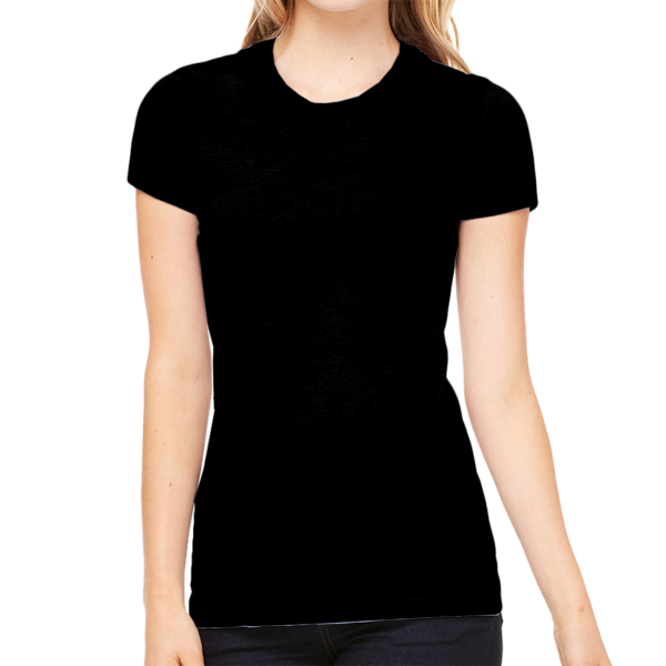 Bella + Canvas Women's Slim Fit Tee, Black, Front view